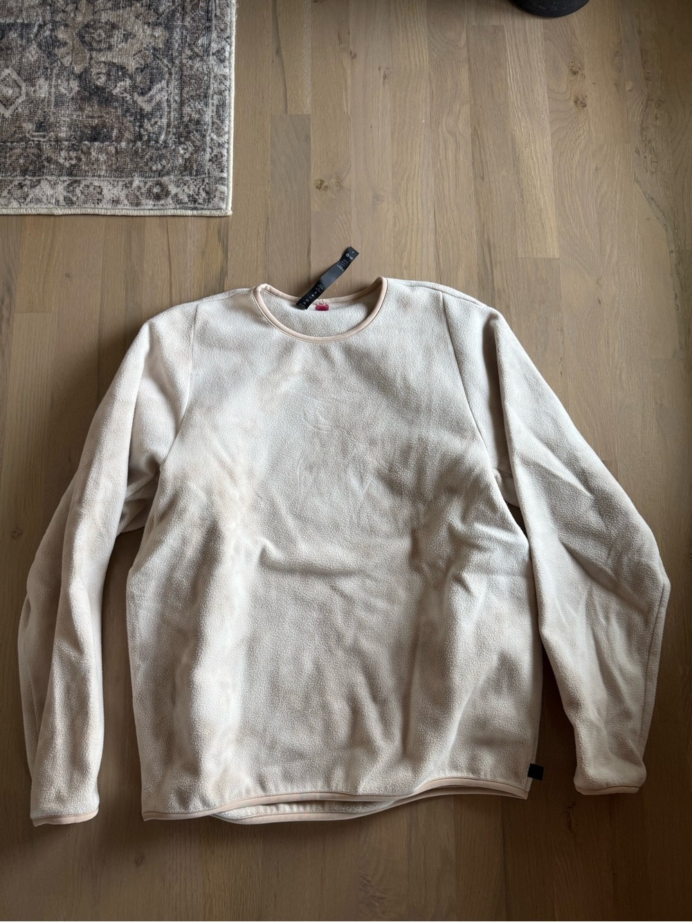 Lululemon LAB Men's Cream fleece Crewneck Pullover Sweatshirt